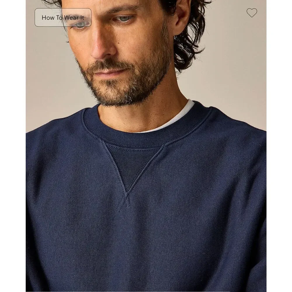 J. Crew Heritage 14 oz. fleece sweatshirt Black NWT size XS